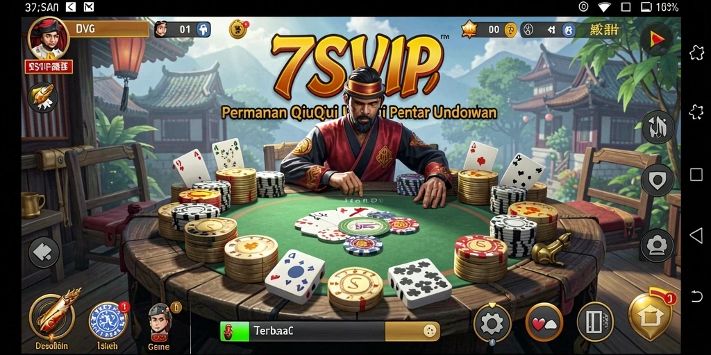 Tampilan gameplay QiuQiu di aplikasi 7SVIP yang seru dan mengasyikkan.