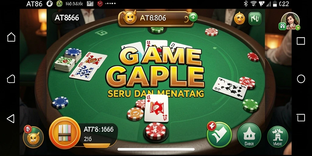 Tampilan gameplay seru dalam permainan Gaple AT866.