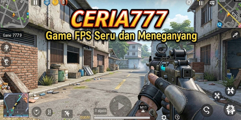 Screenshot menunjukkan aksi gameplay FPS CERIA777 yang mendebarkan.
