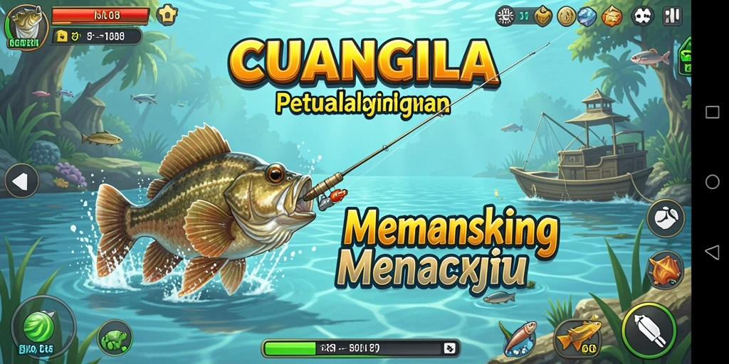Tampilan gameplay memancing CUANGILA yang seru dan mengasyikkan.