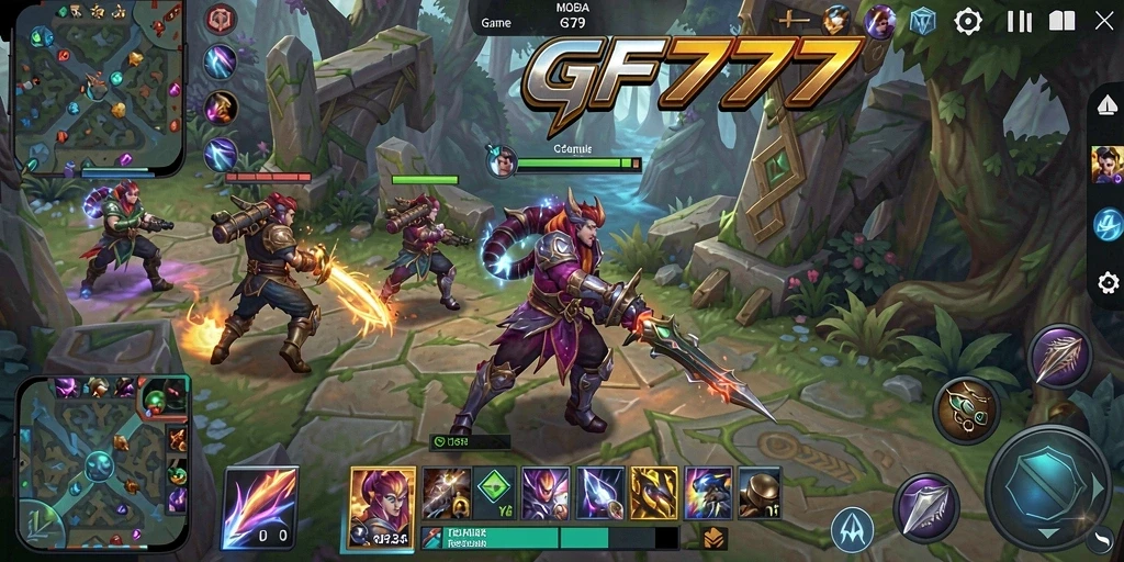 Screenshot gameplay GF777 yang menampilkan pertempuran seru dan strategis.