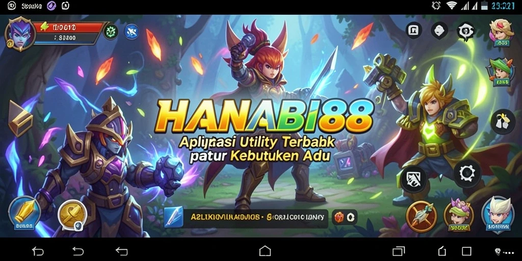 Screenshot utama HANABI88 menunjukkan antarmuka aplikasi Utility yang sederhana dan fungsional.