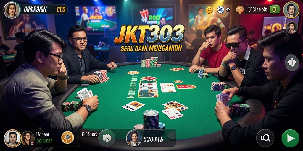 Screenshot permainan Poker yang menegangkan di JKT303.