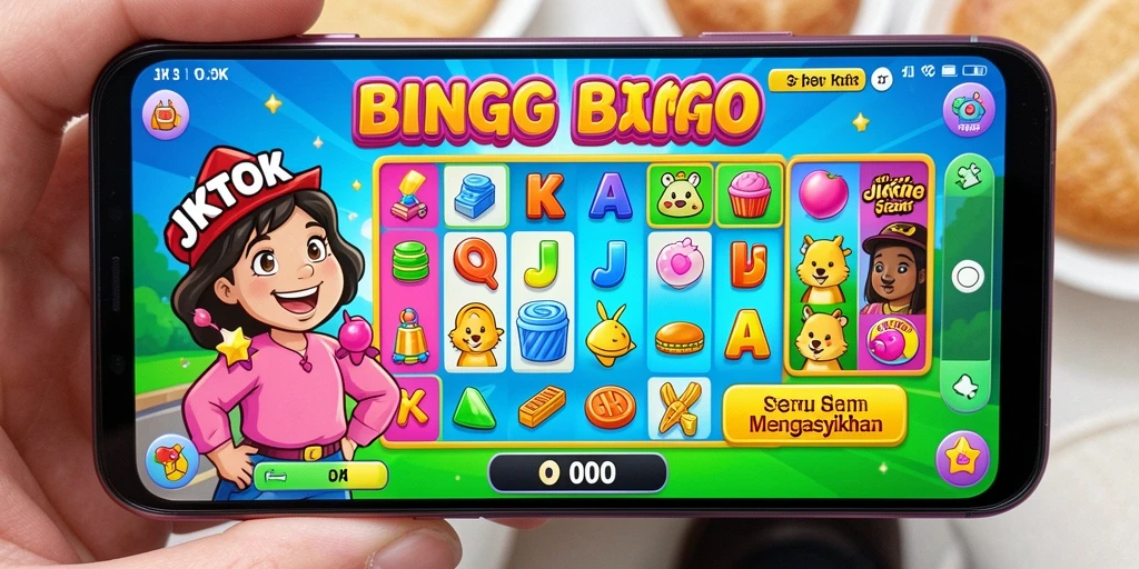 Screenshot gameplay utama JKTOK yang menunjukkan keseruan bingo.
