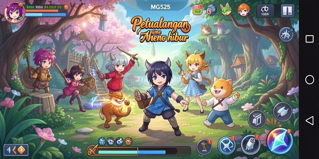 Tampilan gameplay MG525 yang memukau dengan karakter Anime yang menarik.