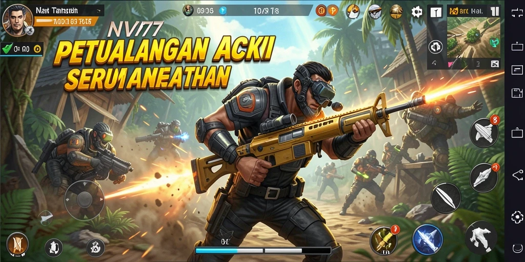 Tangkapan layar gameplay NV77 yang mendebarkan dan penuh aksi.