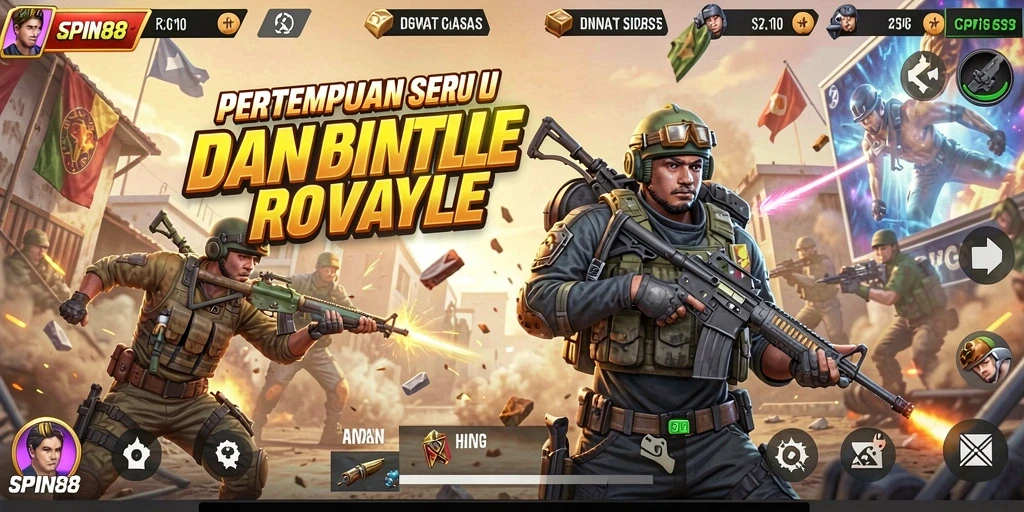 Gameplay seru SPIN88 dalam pertempuran Battle Royale.