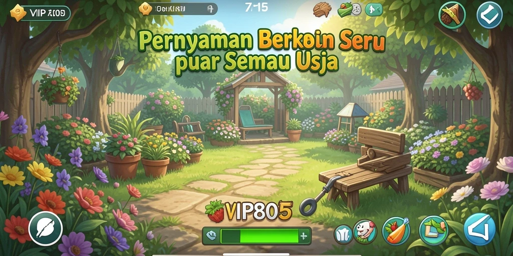Tampilan gameplay yang menarik dalam game berkebun VIP805.