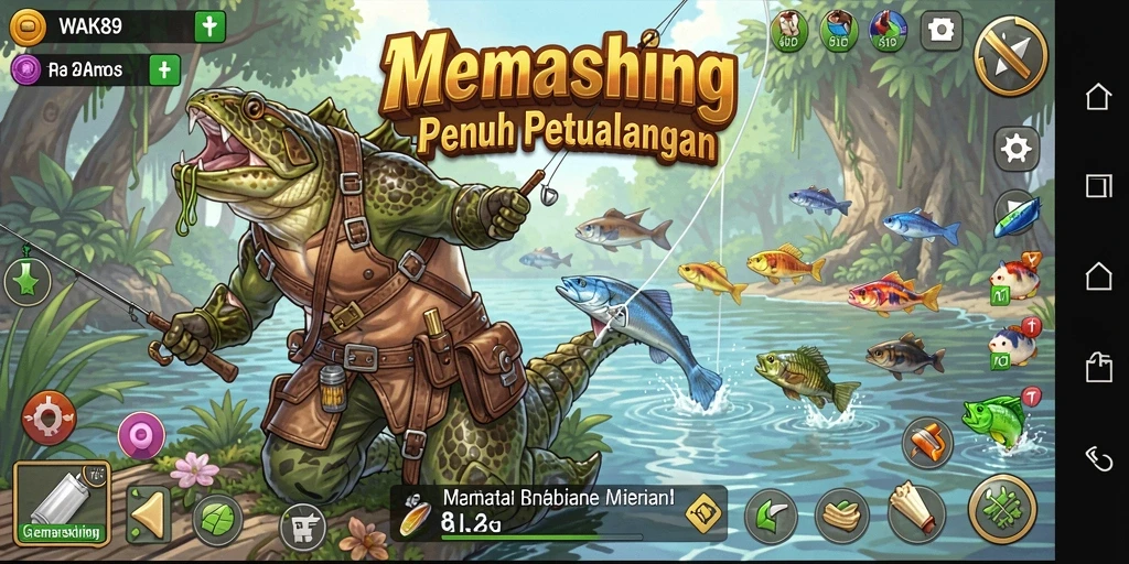 Gameplay Fishing yang menegangkan dan seru di WAK89.