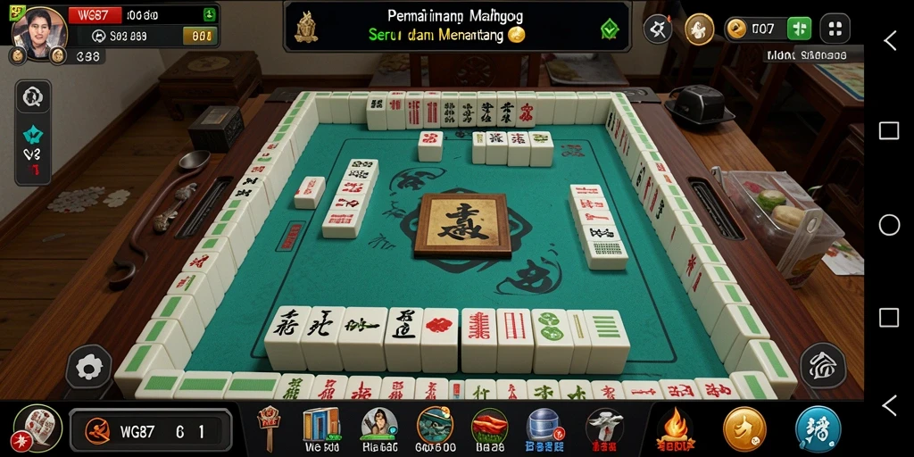 Tampilan gameplay Mahjong di WG87 yang menarik dan interaktif.