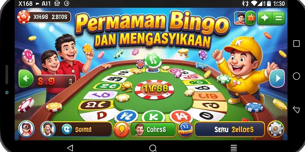 Tampilan utama X168 yang dinamis dan menarik saat bermain Bingo.